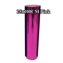 평판프레스 열전사100x10/12 cm ("x40") PVC 열전달 비닐 열 프레스 기계 절단 플로터 커터 티셔, 28 Metallic Pink