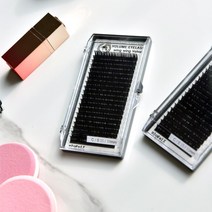 미앤비즈 벨벳 [20줄] 전문가용 속눈썹 연장 재료, 1개, C컬0.07/8mm