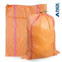 국산 마대자루 재활용 폐기물 낙엽수거용 포대 80kg 일반마대 70x98cm, 오렌지, 50장