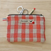 기타 바보사랑[나미꼬의퀼트카페]퀼트패키지 핫팩 주머니만들기 18cm단추파우치, 상품선택:레드체크