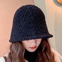 아이엠몽 여성 뽀글 버킷햇 모자 포헷