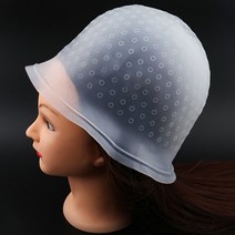 옴브레 발레아쥬+코바늘 셀프 솜브레 브릿지 염색 캡 코바늘 부분 헤어캡, 화이트