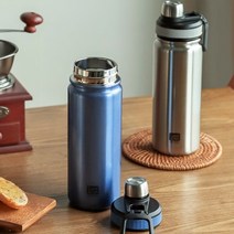 산악용 보온병 등산 보온보냉 스테인리스 스마트 손잡이 물통 커피 티 캠핑 차박 700mL, 실버