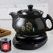 전기 약탕기 홍삼제조기 중탕기 건강원 도자기 주전자 한의원 홍삼만들기 유리 티포트 한약, 8L