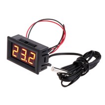 온도계측기 자기온도계 DC 12v 온도 센서 LED 자동차 디지털 습도계 실내 야외 미터 게이지 인 스트 루먼트, 02 Red