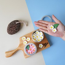 제주도 감귤 왕벚꽃 휴대용 여행 수제 꽃비누 향기비누 선물, 01. 제주 감귤꽃(흰색)