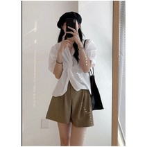 새로운 여름 지방 mm 가벼운 요리 바람 소금 착용 홍콩 맛 튀김 거리 소그룹 platycodon grandiflorum 재킷 투피스 반바지 여성