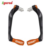 BMW핸들커버 For BMW R1200RT R Motorcycle Universal 22mm Handlebar Grips Guard Brake Clutch Levers Ba, 16 Carbonfiber Orange