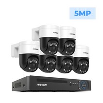H.view CCTV 보안 카메라 시스템 PTZ 홈 비디오 감시 키트 야외 IP 휴머노이드 감지 8Ch 4K 5MP 8MP, 05 5MP 6PCS Cameras_02 2T