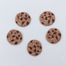 플라이쿱 미니 자수패치 와펜 쿠키 세트 5개입