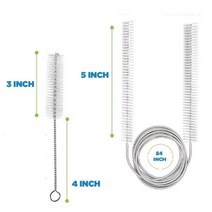 코골이 기구 성인 숙면 교정기 양압기 확장기 CPAP 클리너 브러시 용품 22mm 19mm 마스크 호스 청소 키트에 적합 ResMed/Philips튜빙, White Brush