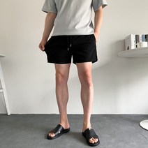 남자 여름 아이스 에센셜 스판 3부 밴딩 반바지 쇼츠