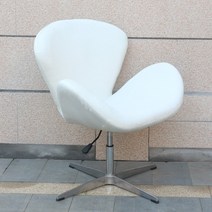 스완체어 미드센추리 의자 에그 체어 편한 식탁 호텔 포인트 거실 서재 사무실 알루미늄 합금 소파 패션 북유럽 백조 홈 메이크업 상업 컴퓨터 리프트, 흰 벨벳