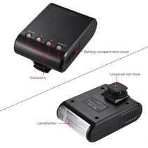 카메라플래시 스트로보 조명 카메라 후레쉬 미니 손전등 휴대용 ricoh gr ii 호환, 검은색