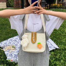 여자 어린이 핸드폰가방 브로치 크로스백 서브백 수련회 견학 여중생 세컨백