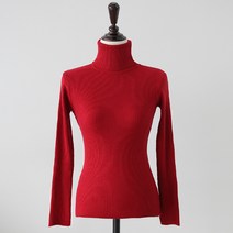 제니트 여성 슬림핏 터틀넥 데일리룩 베이직 골지 니트 실리골지폴라