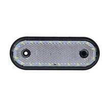 픽업트럭 1/2/5/10Pcs 24V 6 LED 빨간색 흰색 노란색 트럭 트레일러 픽업 사이드 마커 표시 등 라이트 카 장식, 12 1Pcs White