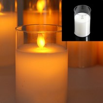 유리병 LED 캔들 12.5CM 투명 캔들세트 전기양초 안꺼지는초 LED전자초 캔들도매 LED양초 이벤트초 LED캔들 전자초