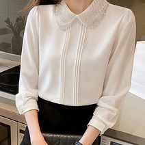 비즈 카라 블라우스 여성 직장인 세미정장룩 하객룩