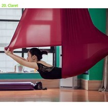 플라잉요가해먹 가정용 해먹 요가 천 품질 안티 중력 요가 해먹 풀 세트 공중 견인 장치 피트니스 스, 12 Claret