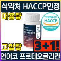 식약처 HACCP 인증 프로테오글리칸 연어코 연골 추출물 600mg 프리테오 글리칸 클리칸 2형 콜라겐 소연골 콘드로이친 보스웰리아 고함량 대용량, 4개, 240정