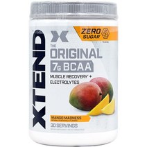 미국 엑스텐드 스포츠 오리지널 BCAA 보충 레몬 30서빙 405g 3가지 맛, 1개, 망고 매드니스