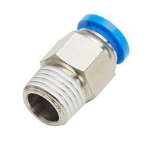 PC-05-02 (5 팩) 0.1cm(5/16인치) 튜브 OD x 0.3cm(1/8인치) NPT 스레드 수 스트레이트 커넥터 푸시 투 커넥트 공압 튜브 피팅