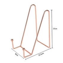 미드센추리모던 선반 수납 모듈 철제 스텐 사이드 모던룸 실버 매거진 iron art display stand 접시 랙 plate Bowl picture frame 사진 책 홀더, RS 8x12.5x15cm