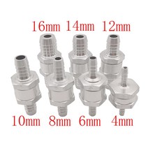스윙체크밸브 7 크기 실버 밸브 알루미늄 합금 연료 비 반환 체크 밸브 4mm/6mm/8mm/10mm/12mm/14mm/16mm, 06 14mm