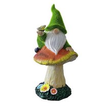 레트로 방수 수지 파티오 잔디 장식 랜턴 휴일 소품 풍경 장식 조명 자동 스위치 야외 장, Mushroom