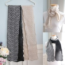 이로스데코 봄 가을 간절기 _ 린넨 은하수 롱 스카프 ( 베이지 블랙 )