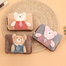 온수찜질기 충전식 전기 온열 찜질기 복대 손찜질 1+1, 해피베어 컬러 랜덤(세탁가능)