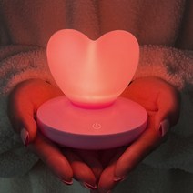 말랑 깨물하트 무드등 LED 조명, 퍼플