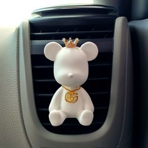 프린스 GG베어 석고방향제1P(목걸이파츠+오일5ml포함), 화이트, 차량형, 화이트머스크