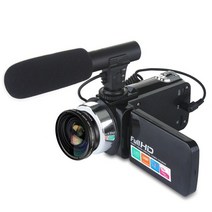 동영상 캠코드 방송용 카메라 전문 24mp dv 디지털 디지털 야간 투시경 3 인치 줌, 검은색