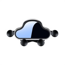 믹스MICS 차량용 360도 자유회전 휴대폰 중력 거치대 자동차 핸드폰 클립형 거치대 1P, 블랙