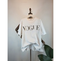 윤스토어 여름 여성 보그 금박 레터링 티셔츠