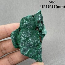 100% 천연 콩고 녹색 공작석 광물 표본 거친 돌 석영 돌과 크리스탈 치유, 58g