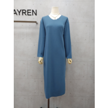AYREN 에이렌 U넥 트임 미디롱 원피스 RL2OP949