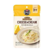 CJ 백설 치즈 크림 파스타 소스 (파우치) 140g, 25개