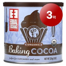 리암마켓 Equal Exchange 오가닉 베이킹 코코아 224g 1팩, 3팩