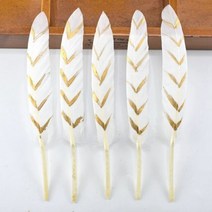 천연 골드 블랙 오리 깃털 공예 파티 웨딩 장식 DIY 보석 만들기 10-15cm 10/50 개, 50 pcs, White V