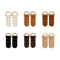 가죽 디링 가방 연결고리 사시꼬미 골드 D링 장식 모아보기, 진한탄색, 1개