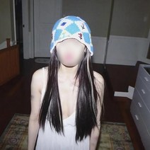봄 피크닉 니트 자수 벙거지 여름 뜨개모자 현아 체크 비니 서재페 패션 M30