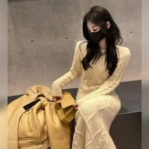 꽈배기니트원피스 키작녀 겨울 루즈핏 하객 가을 빅사이즈