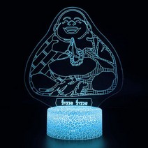 3D 불교 LED 야간 조명 부처님 모델 감동 램프 룸 장식 상품 종교 불교에 대 한, MY-693|White base 16colorRC
