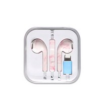 Unbranded iPhOne 7 8 Plus X XS MAX XR 11 12 13용 유선 헤드셋 이어버드 헤드폰 선물 Wired 이어폰, Pink