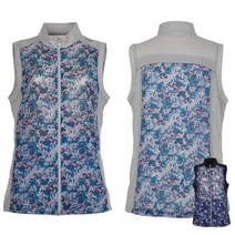 화사한 플라워 나염 여성 골프 조끼 파3 여성골프웨어