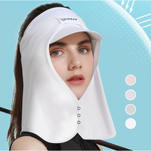 쿨조이 선가드 모자커튼 자외선차단 모자탈부착 가림막 골프 등산 낚시, 블루