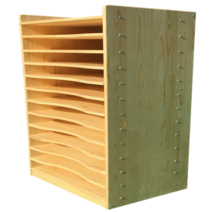 서류 서랍장 종이 보관함 지도 스케치북 도면 정리함, 전나무 60x40x80cm 8층